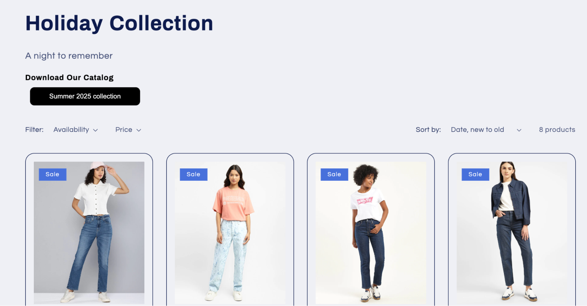 PDF download button displayed on Shopify collection page