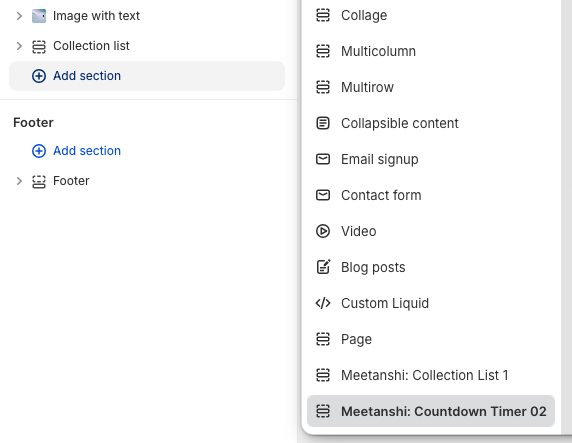 Adding a purchased MIT Sections Pro section to Shopify live theme