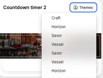 Selecting a Shopify theme to add purchased section in MIT Sections Pro
