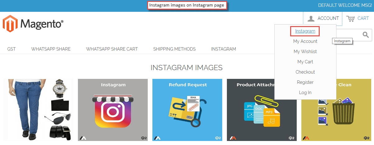 14. Instagram Images on Intagram Page