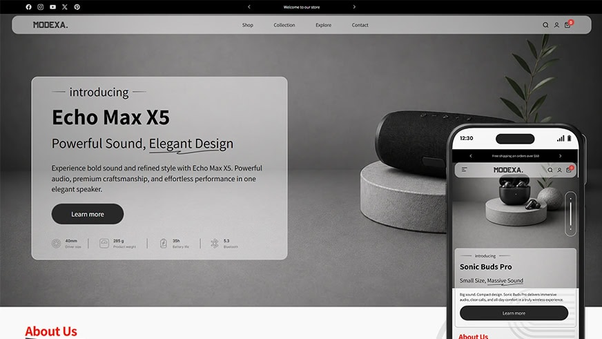 Serenata Music Electronics Theme for Shopify