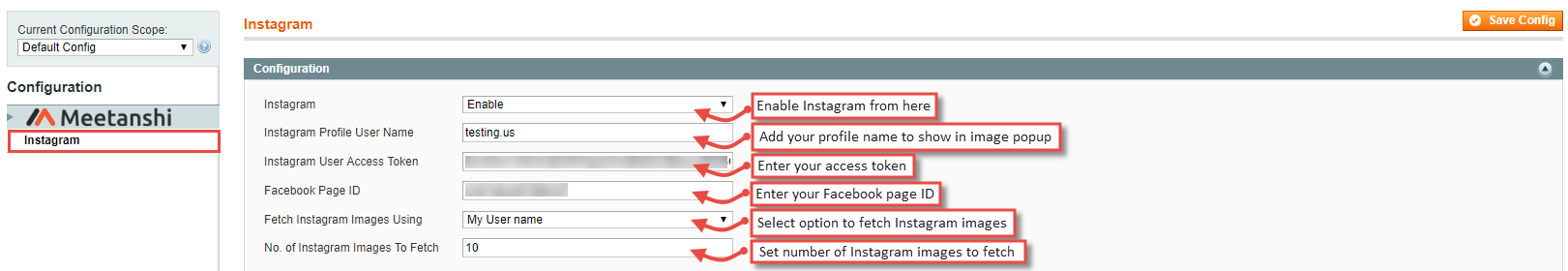 1. M1 Instagram Configuration