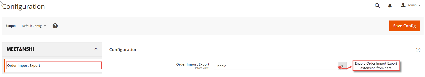 1. Configuration M2 Order Import Export
