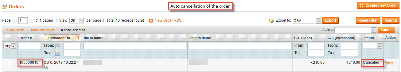 3. Auto Order Cancellation