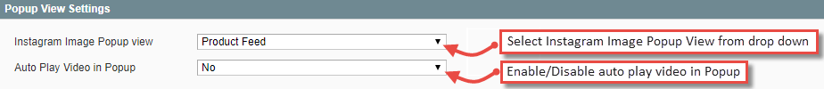 3. Popup View Settings