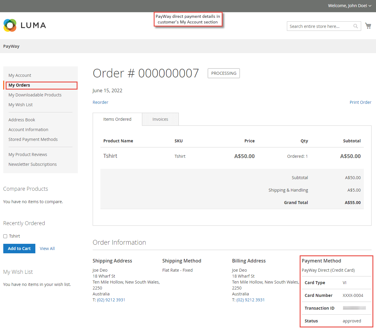 Magento 2 Westpac PayWay Payment Gateway Extension