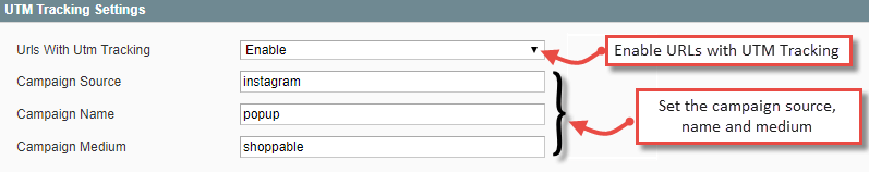 4. UTM Tracking Settings