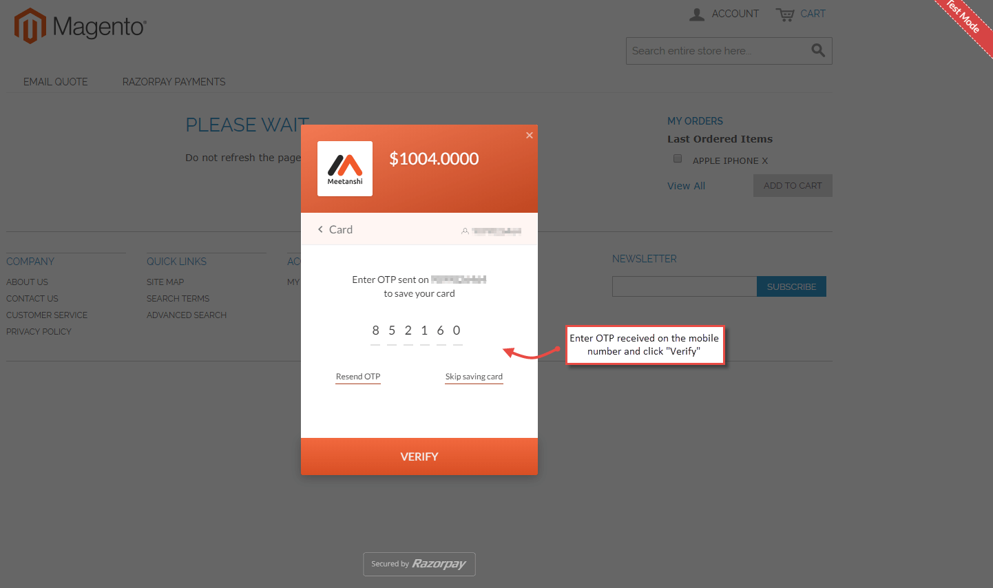 5. Mobile Verification Using OTP