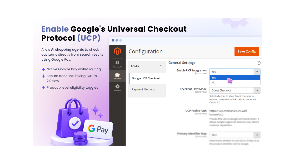 Enable Google UCP agentic checkout in Magento 2