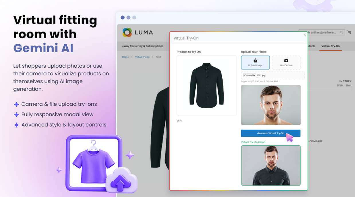 AI virtual try on for Magento 2