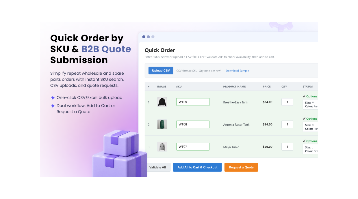 Magento 2 Quick Order by SKU