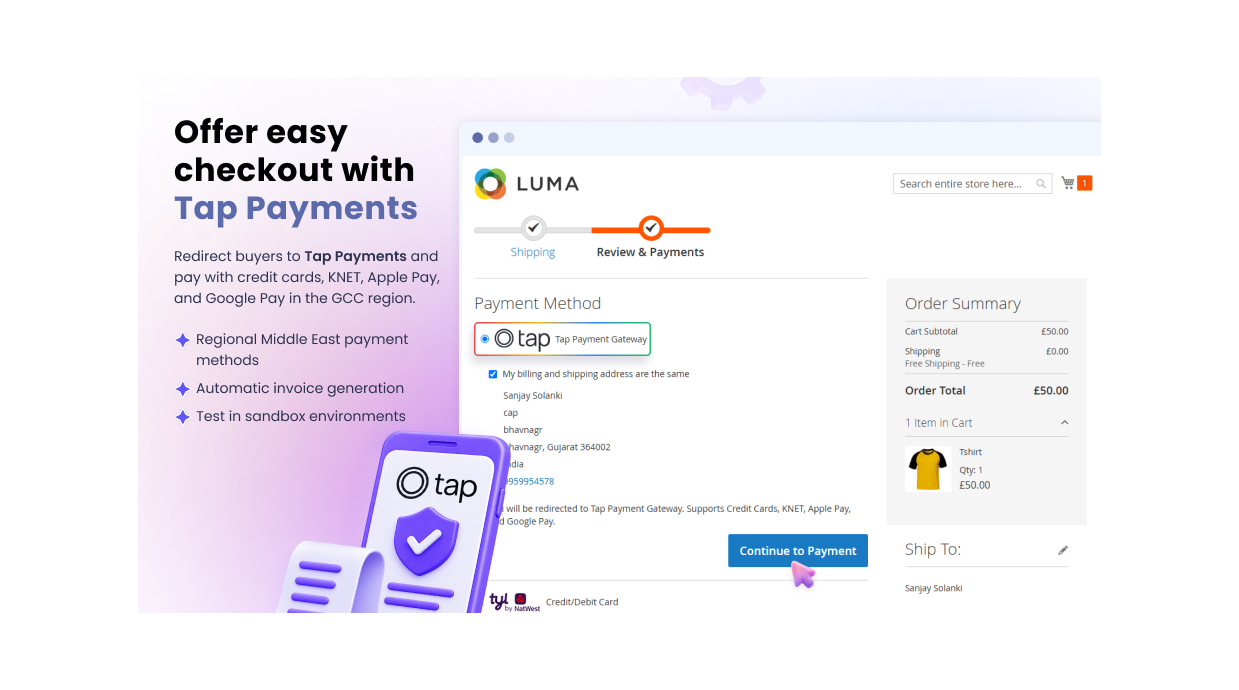 Magento 2 Tap Payment Gateway integration