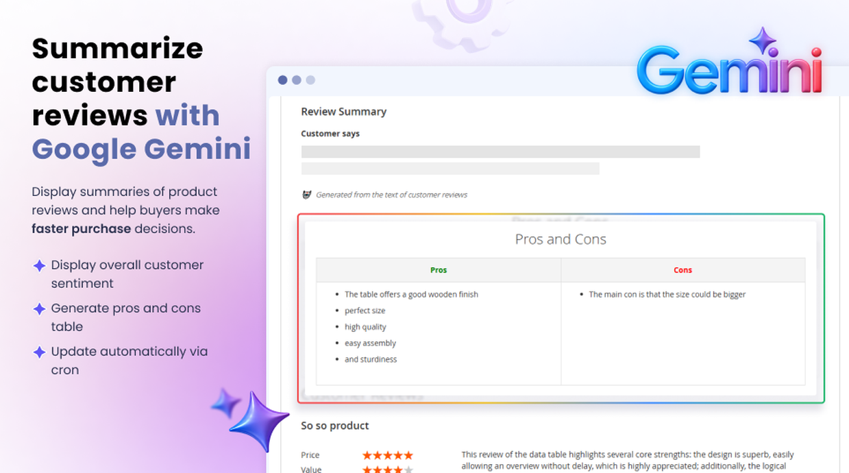 Summarize reviews using AI in Magento 2