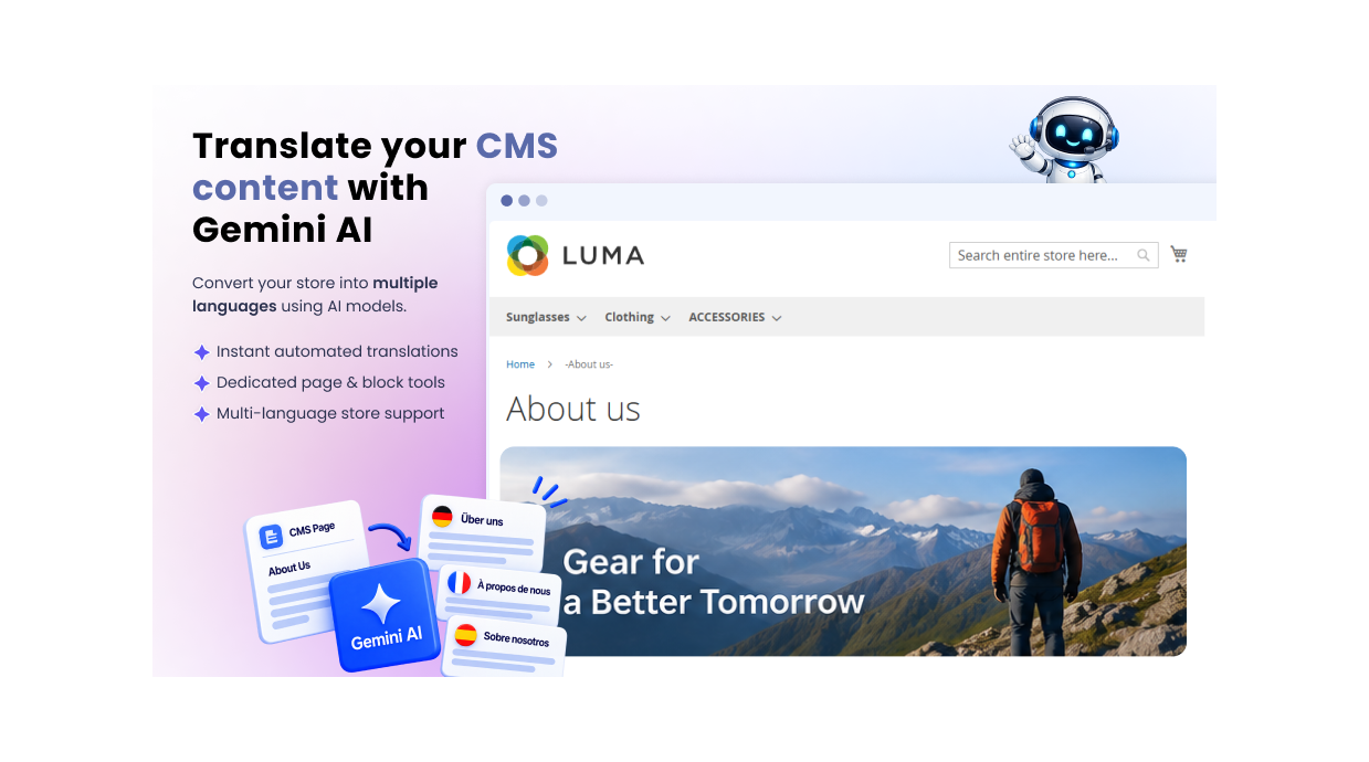Translate CMS page content in Magento 2 with AI