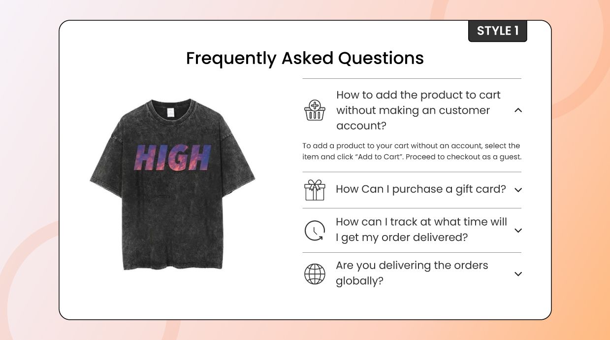 Shopify FAQ Section Shopify FAQ Section