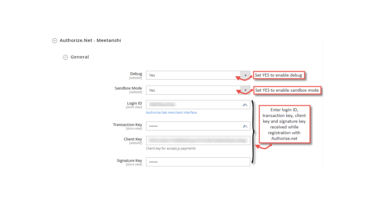 1. Configuration M2 Authorize.net 1. Configuration M2 Authorize.net