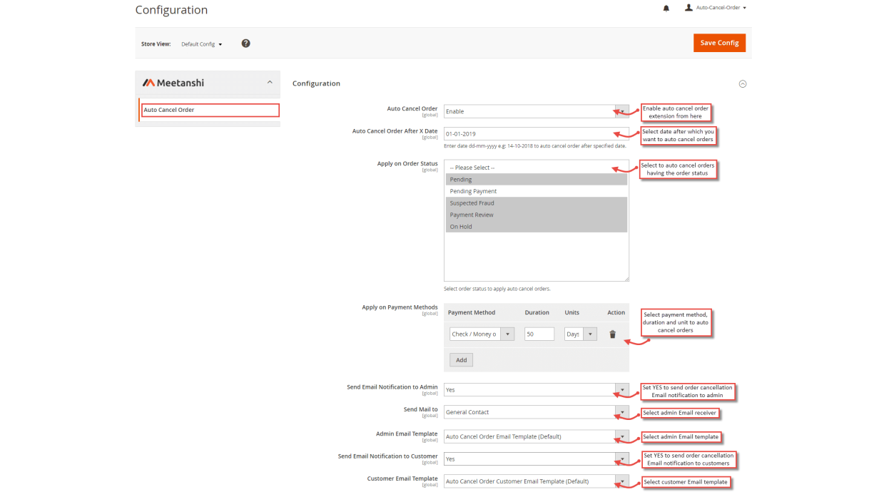 1. Configuration M2 Auto Cancel Order 1. Configuration M2 Auto Cancel Order