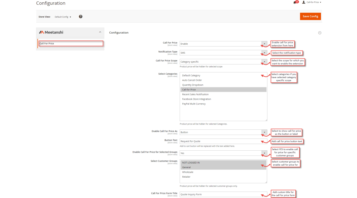 1. Configuration M2 Call for Price