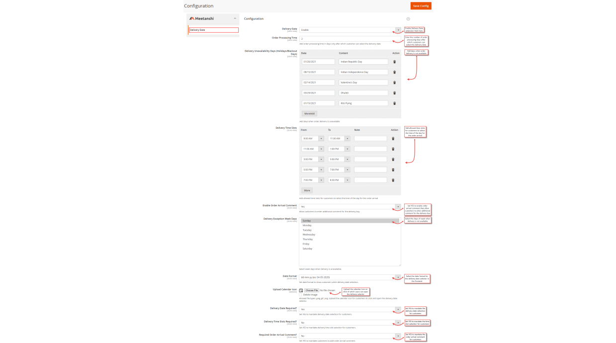 1. Configuration M2 Delivery Date
