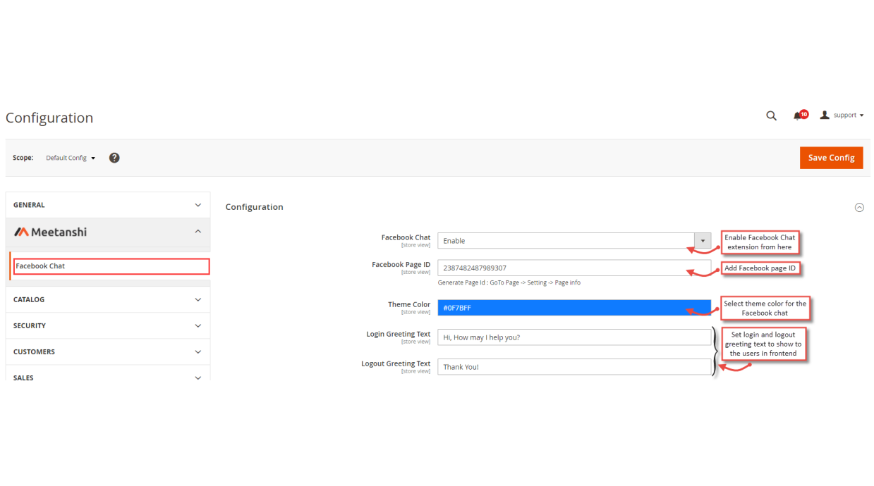 1. Configuration M2 Facebook Chat 1. Configuration M2 Facebook Chat