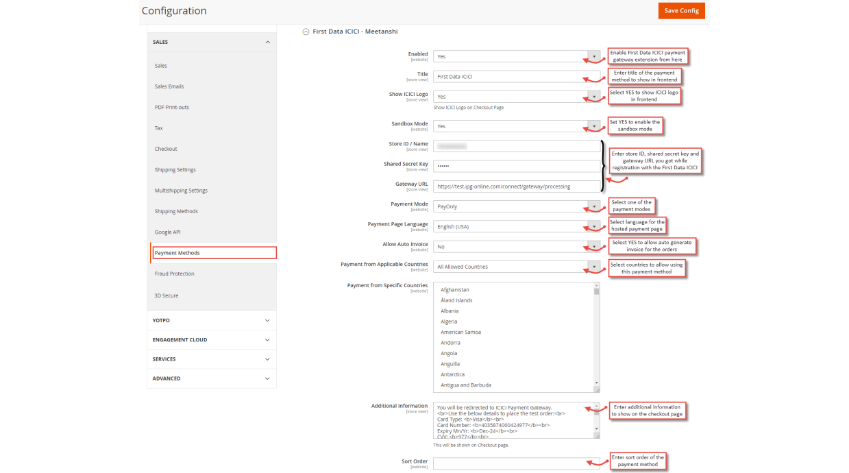 1. Configuration M2 First Data ICICI Payment Gateway 1. Configuration M2 First Data ICICI Payment Gateway