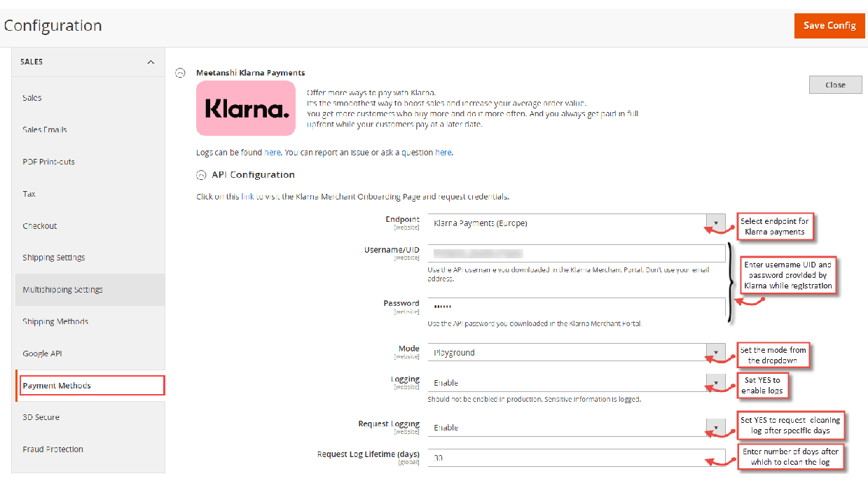 1. Configuration M2 Klarna Payments 1. Configuration M2 Klarna Payments