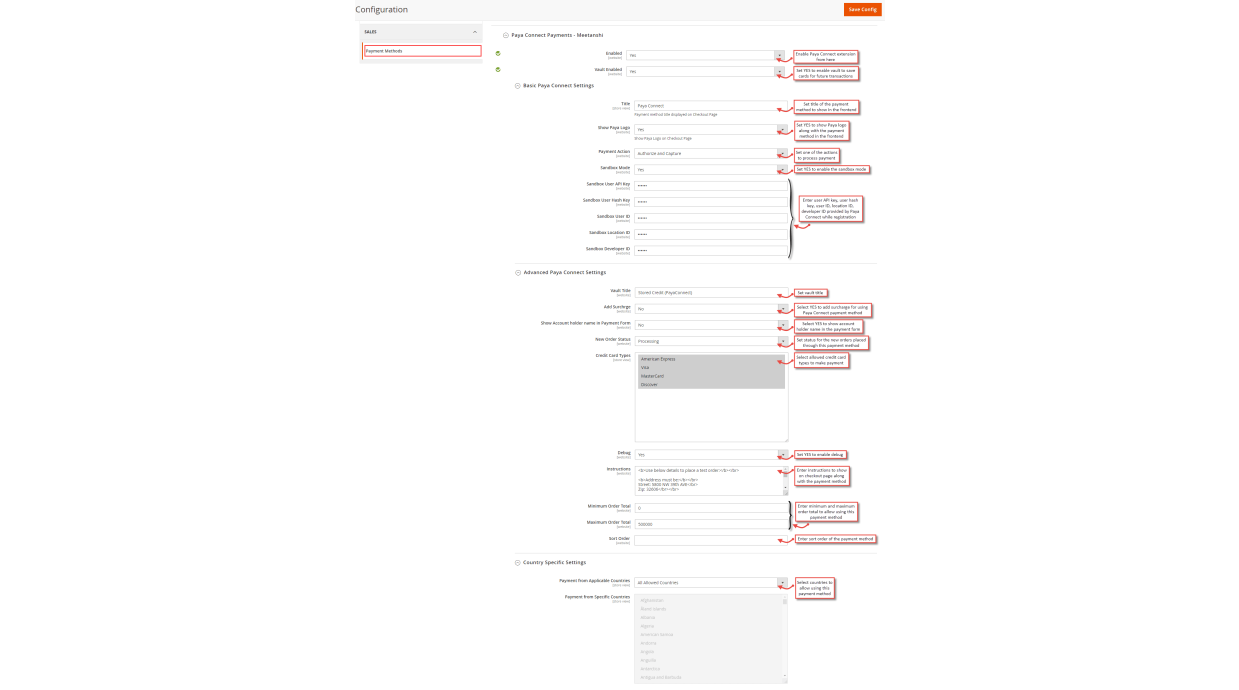1. Configuration M2 Paya Connect