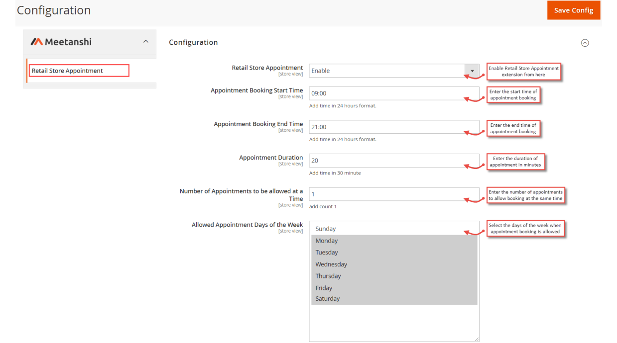 1. Configuration M2 Retail Store Appointment 1. Configuration M2 Retail Store Appointment