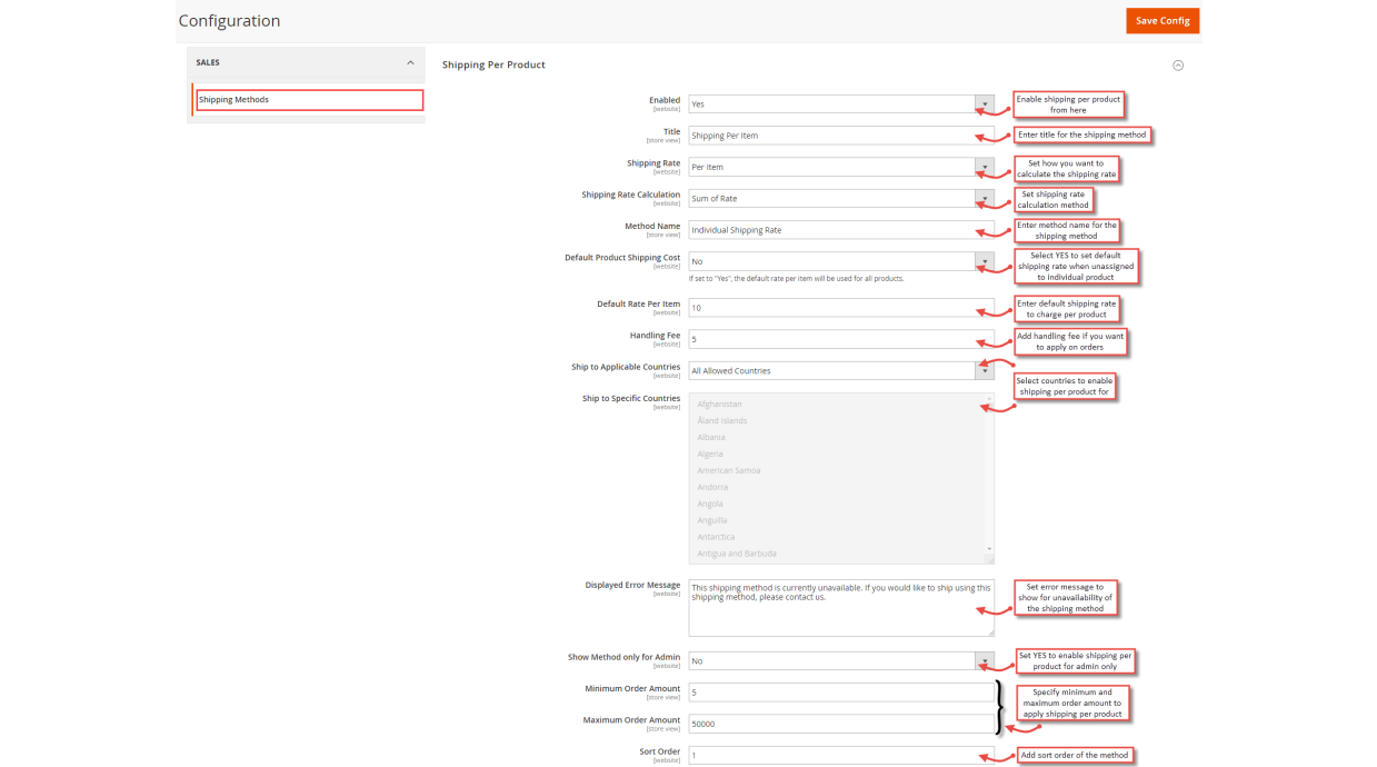 1. Configuration M2 Shipping per Product