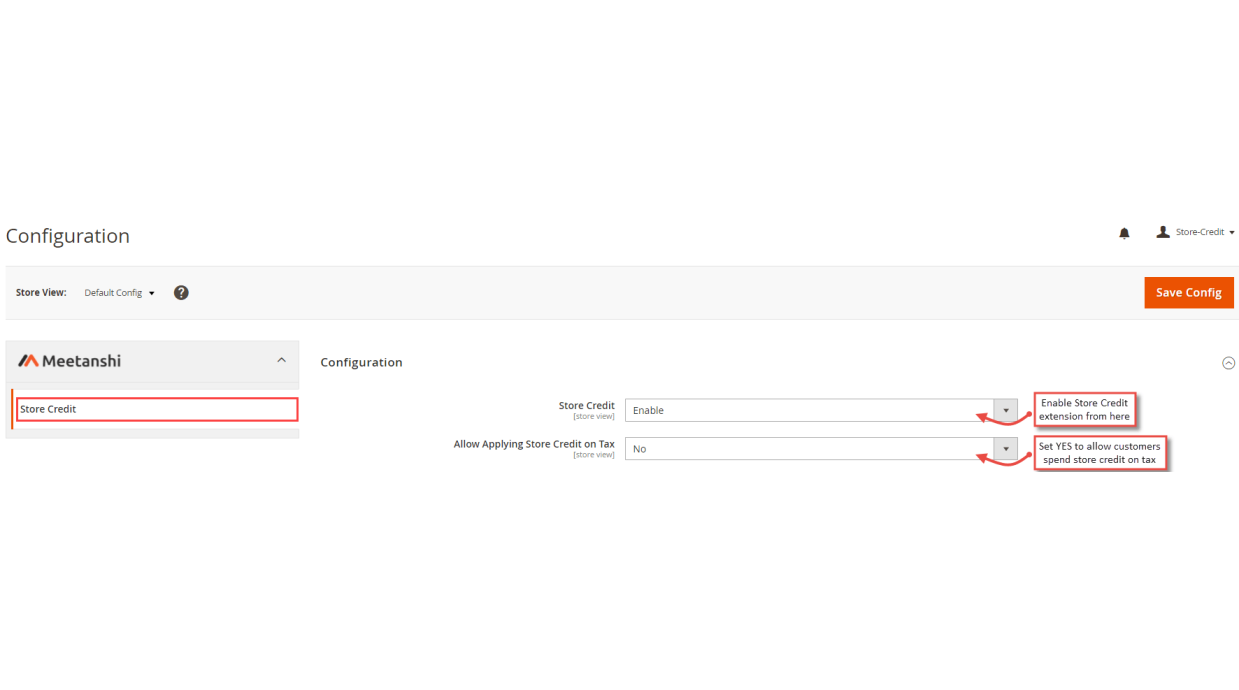 1. Configuration M2 Store Credit