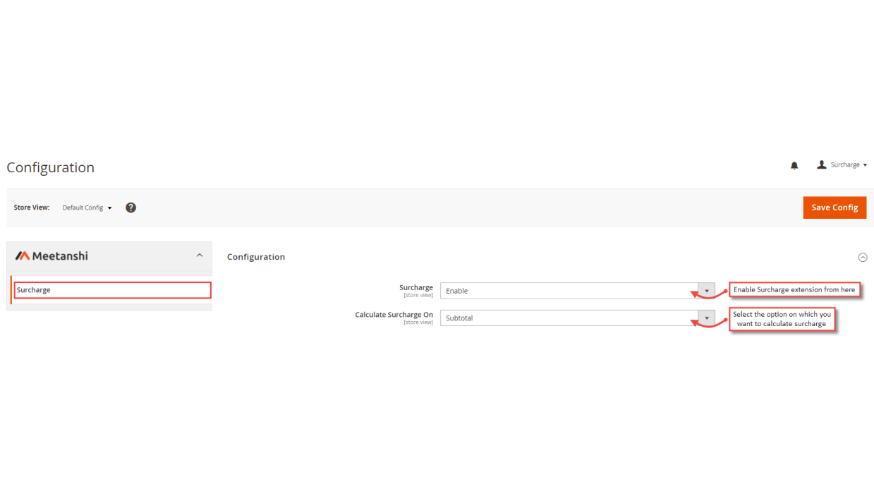 1. Configuration M2 Surcharge 1. Configuration M2 Surcharge