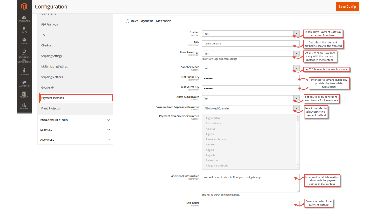 1. Configuration Rave Payment Gateway 1. Configuration Rave Payment Gateway