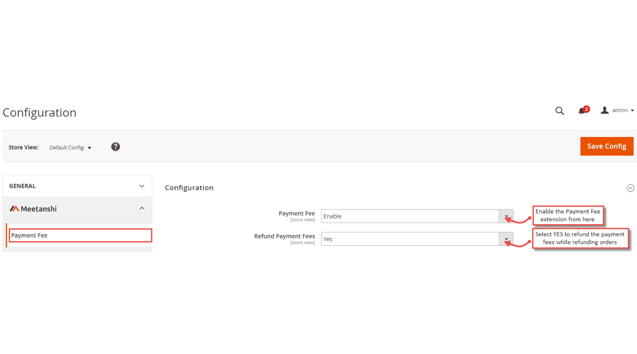 1. Configuration M2 Payment Fee