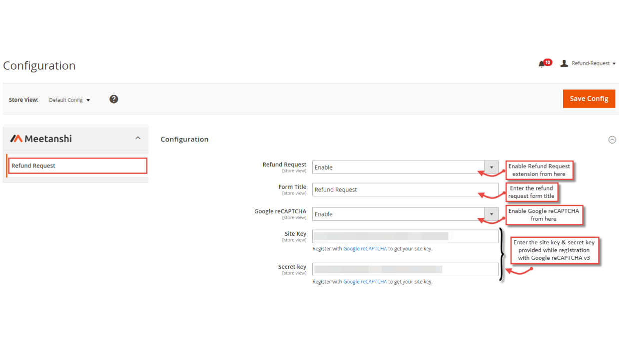 1. Configuration M2 Refund Request 1. Configuration M2 Refund Request