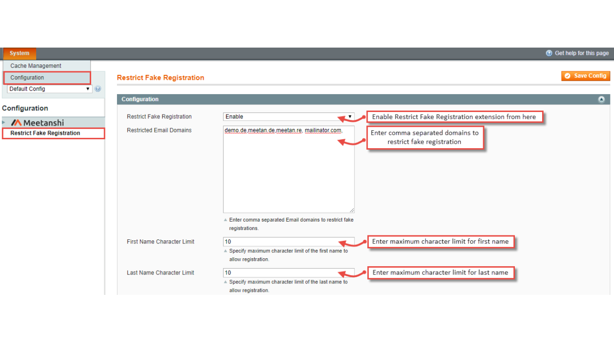 1. Configuration M1 Restrict Fake Registration 1. Configuration M1 Restrict Fake Registration