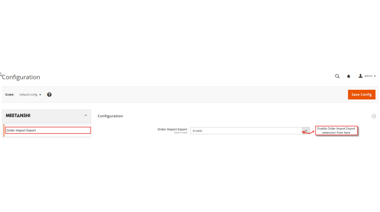 1. Configuration M2 Order Import Export