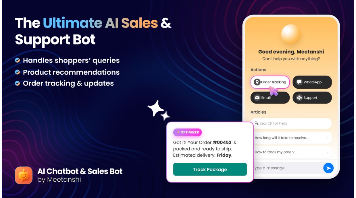 Ultimate AI Sales & Support bot app for Shopify