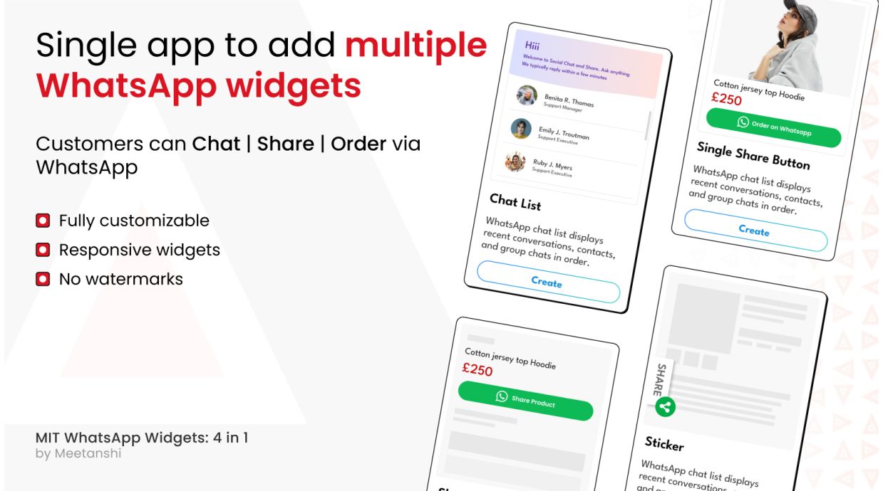 Shopify WhatsApp widget app with chat, share, and order widgets Shopify WhatsApp widget app with chat, share, and order widgets