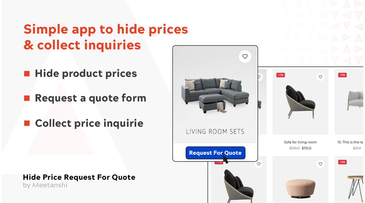 1. Easiest way to hide product prices and get inquiries 1. Easiest way to hide product prices and get inquiries
