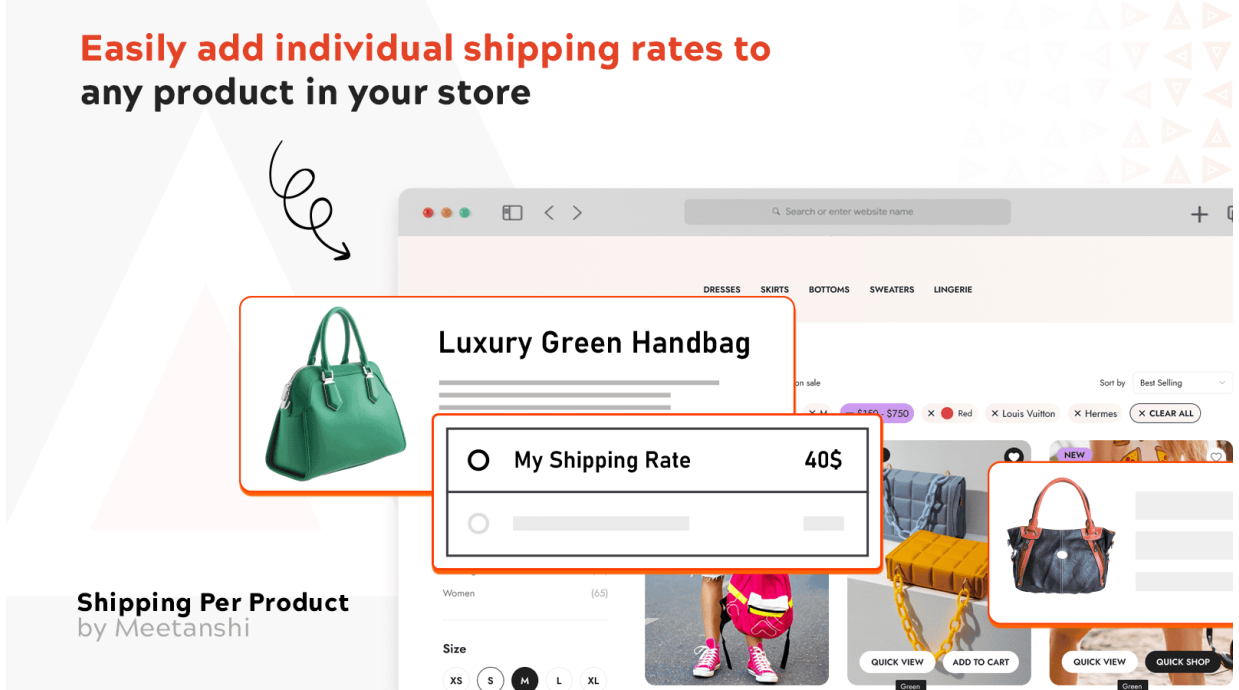 1. Easily add individual product shipping rates 1. Easily add individual product shipping rates