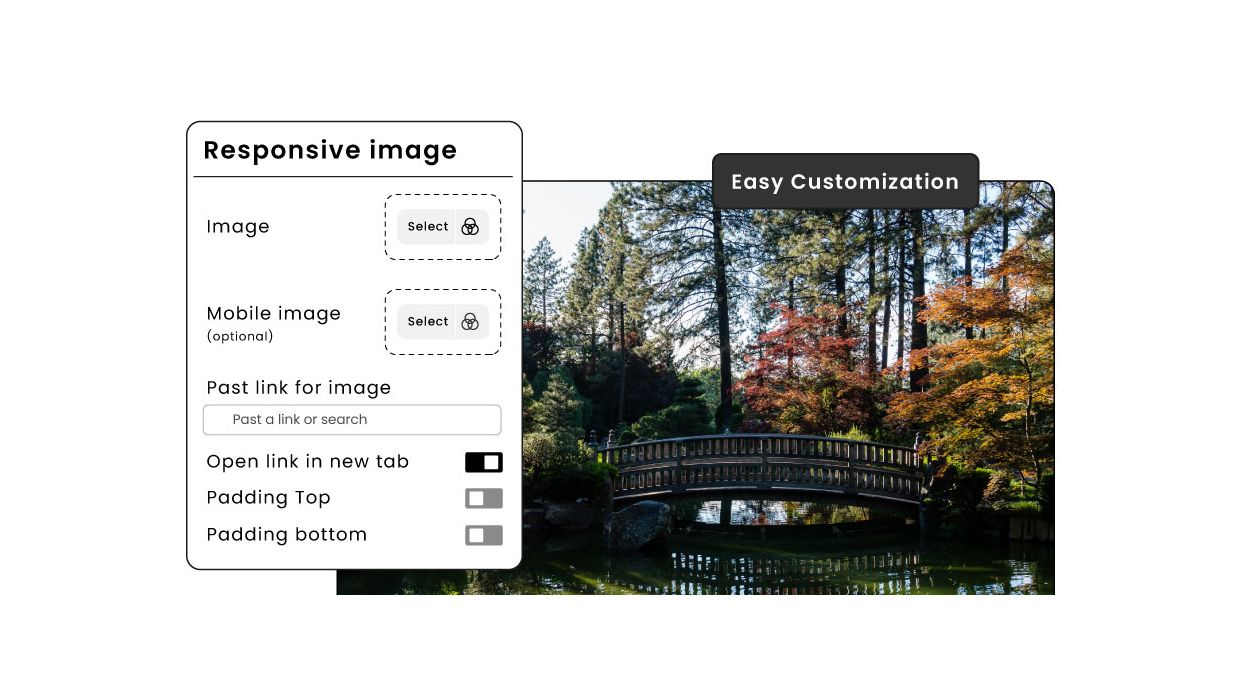 Shopify Responsive Image Section style with Configuration Shopify Responsive Image Section style with Configuration