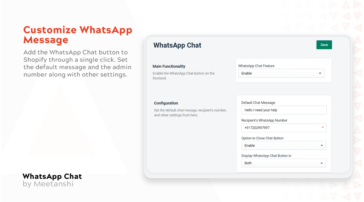 Shopify WhatsApp Chat App Configuration Shopify WhatsApp Chat App Configuration