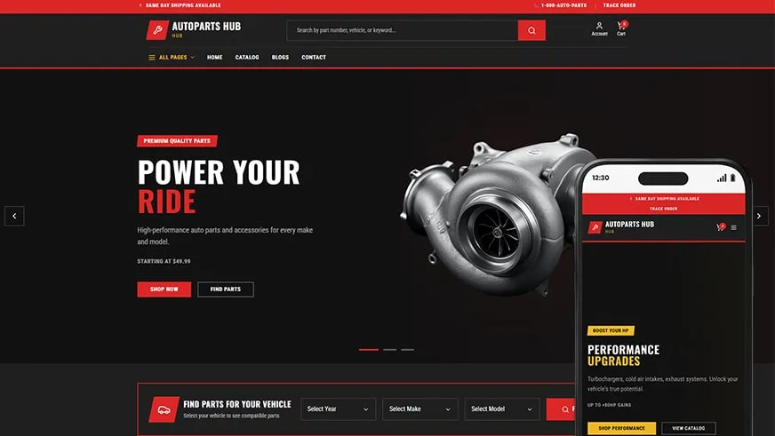 Hammerforge Automotive Theme for Shopify