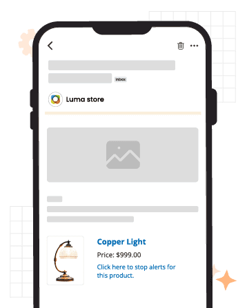 Mobile Screen Back In Stock Email Alert