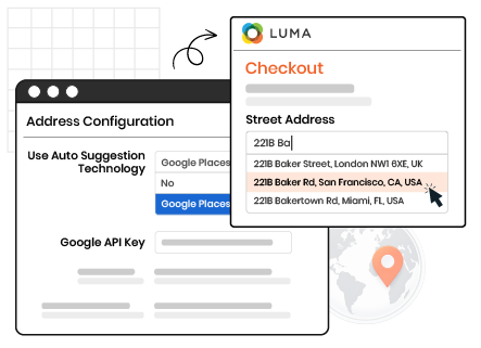 Smart address fill and live rates