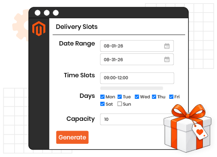 Flexible delivery slots and gifting