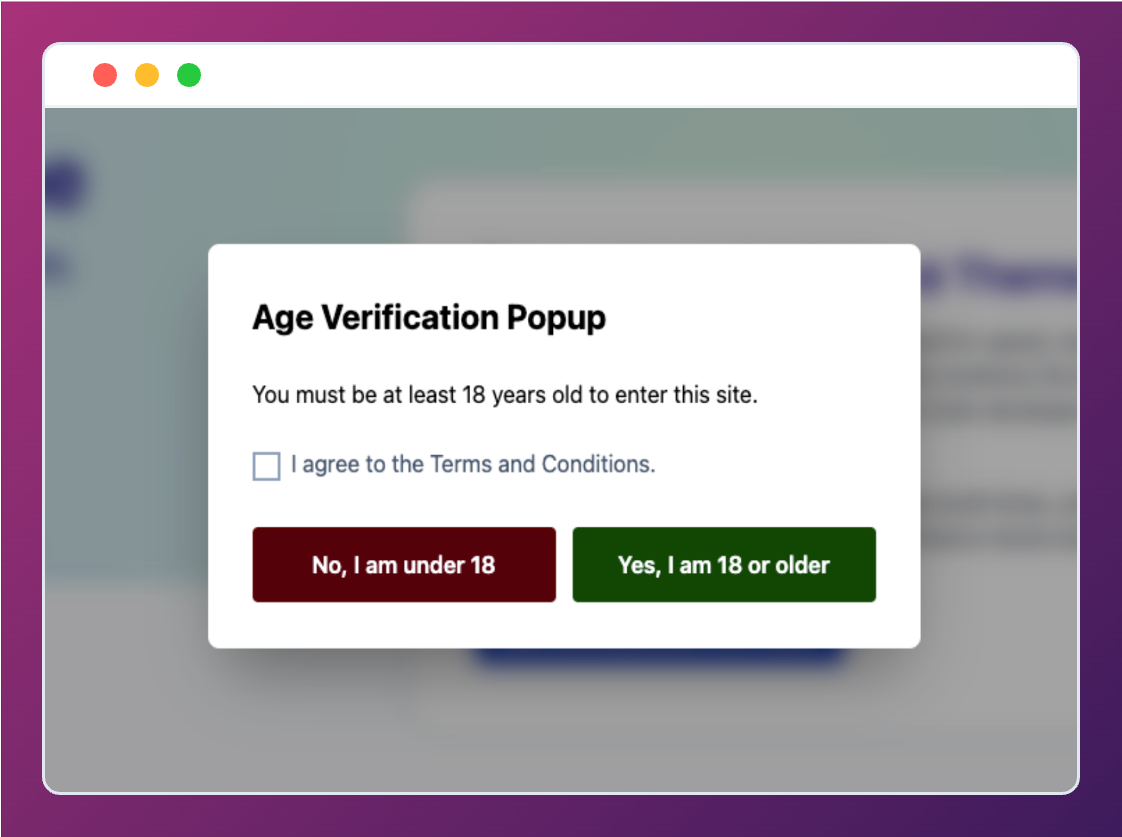 Desktop Age Gate Example