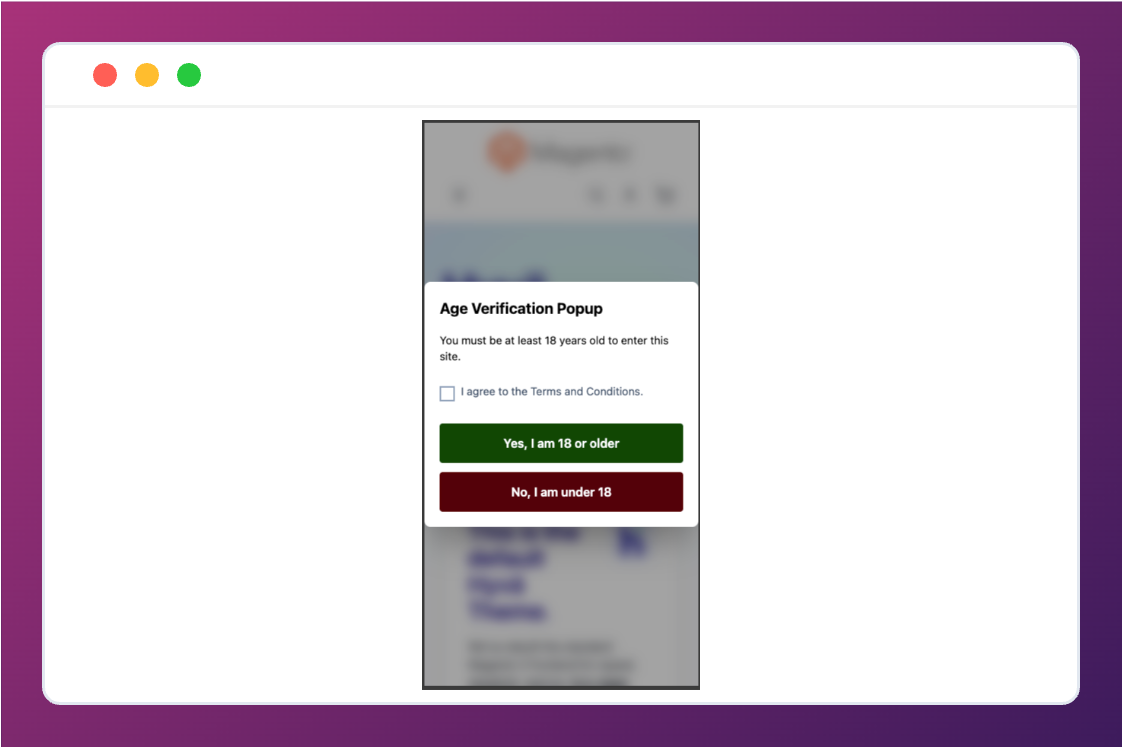 Mobile Age Gate Example