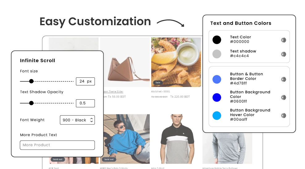 Shopify Infinite Scroll Style and configuration