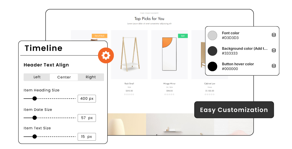 Shopify Timeline Section Style